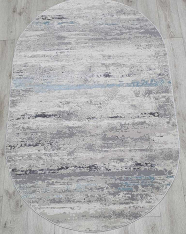 Ковер турецкий 36556A Amatis Reis овальный (Акрил, серый, голубой)