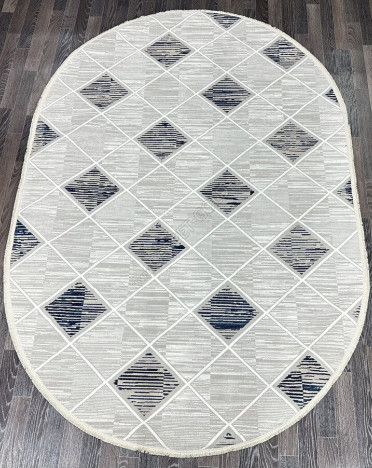 Ковер турецкий 16109-1 Gordion (Полиэстер хит-сет, синий, серый)