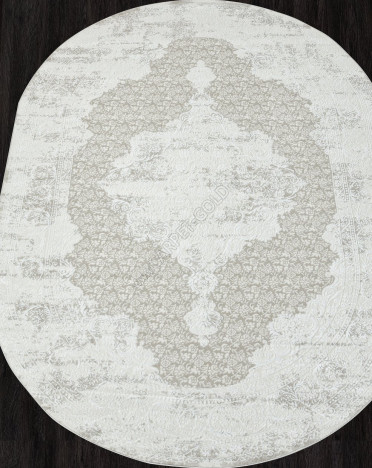 Ковер турецкий GL025A NENSI (Хит-сет, кремовый) овальный