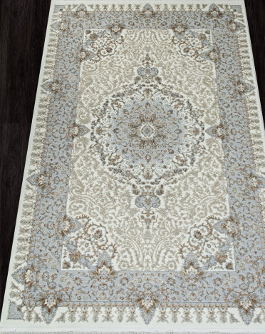 Ковер турецкий 06066A Turcia SAHARA (Полиэстер, серый, кремовый) прямоугольный