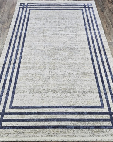 Ковер турецкий 03869A BOSTON (Вискоза, голубой, кремовый)