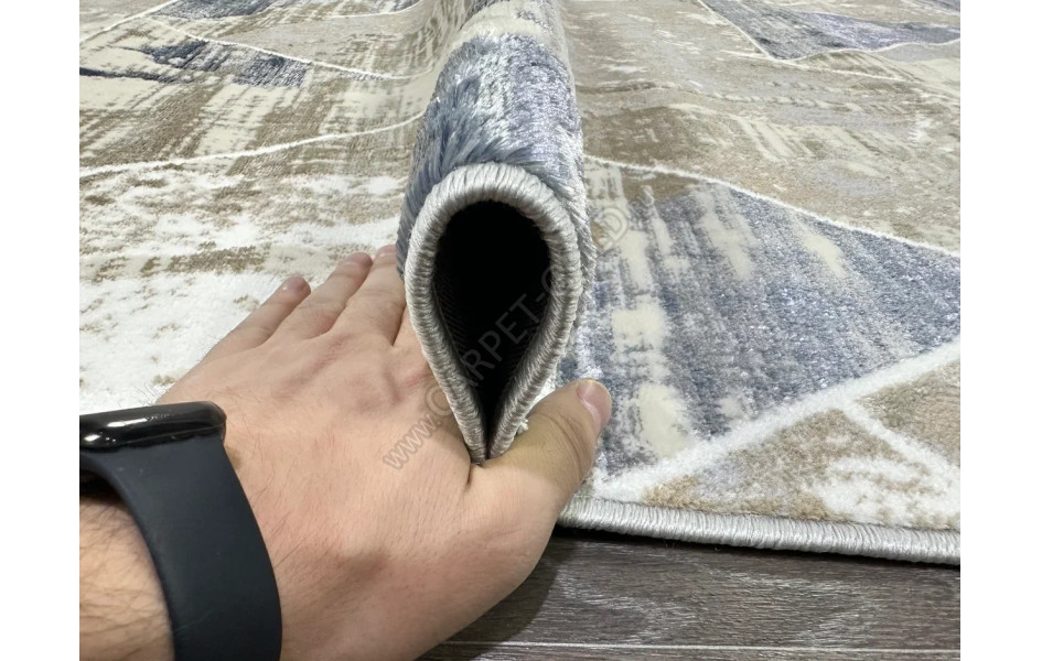 D067A_CREAM SHIRINK BLUE FDY Semnan овал