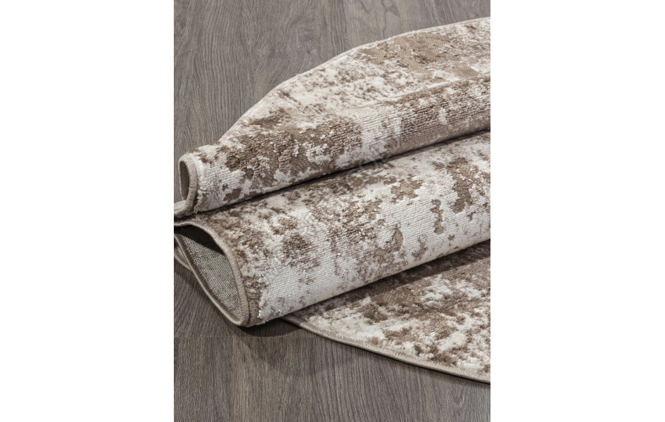 Ковер в стиле модерн F172 - BEIGE - Овал - коллекция ALABAMA